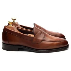 1880 'Hornbeam' Tan Brown Leather Loafers UK 7.5 F