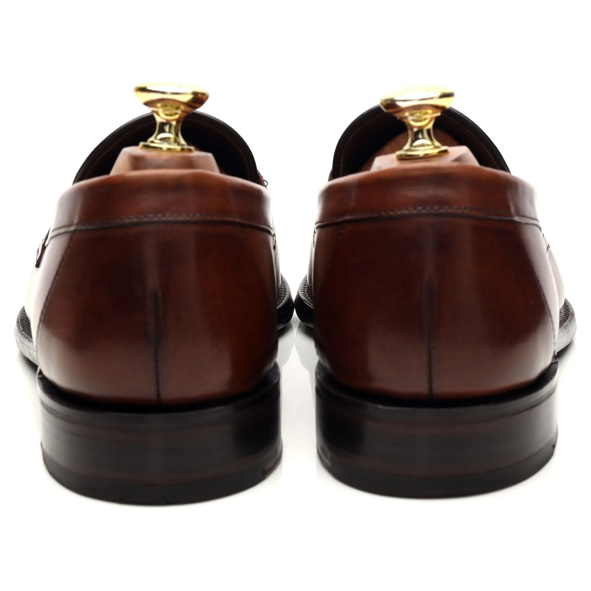 1880 'Hornbeam' Tan Brown Leather Loafers UK 7.5 F
