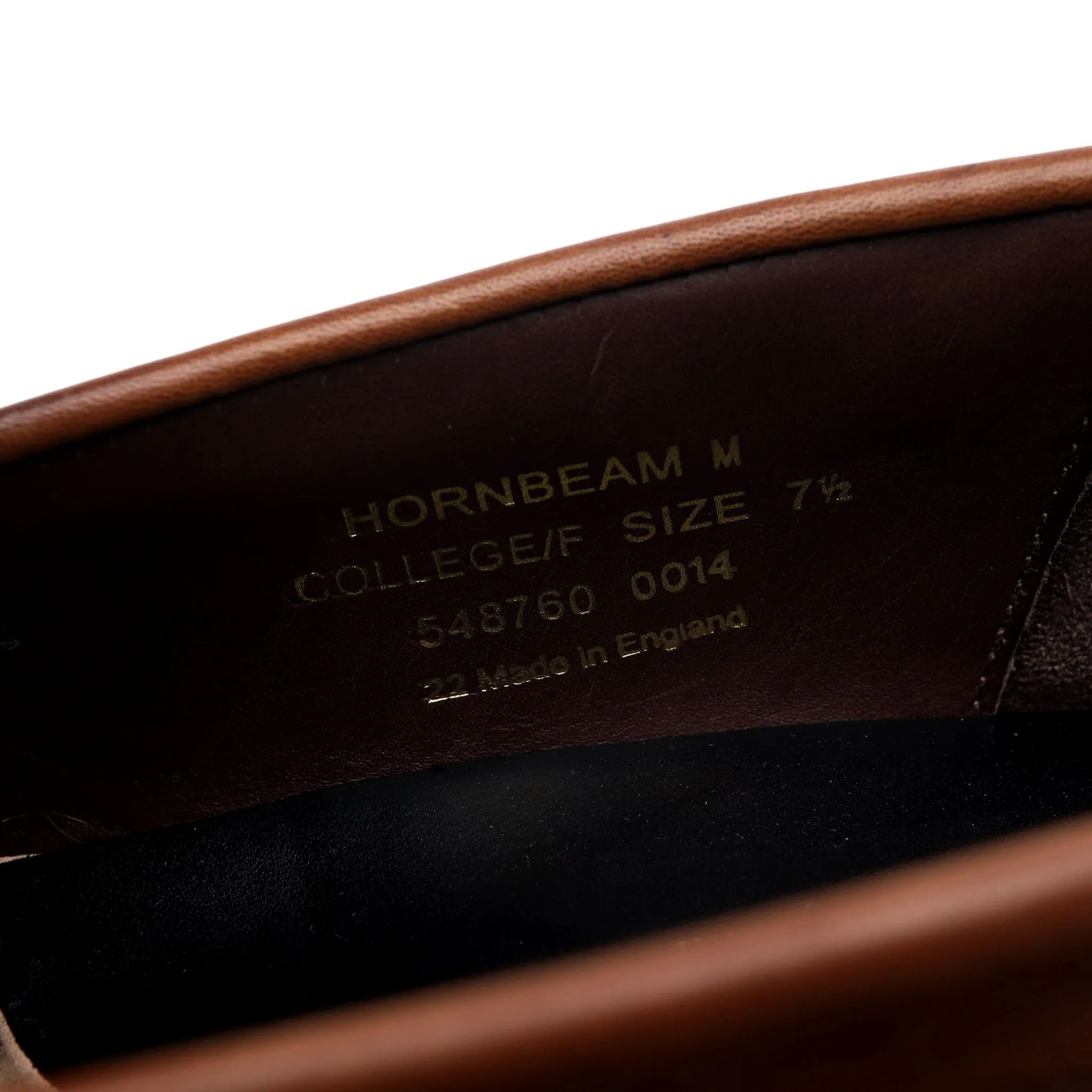 1880 'Hornbeam' Tan Brown Leather Loafers UK 7.5 F