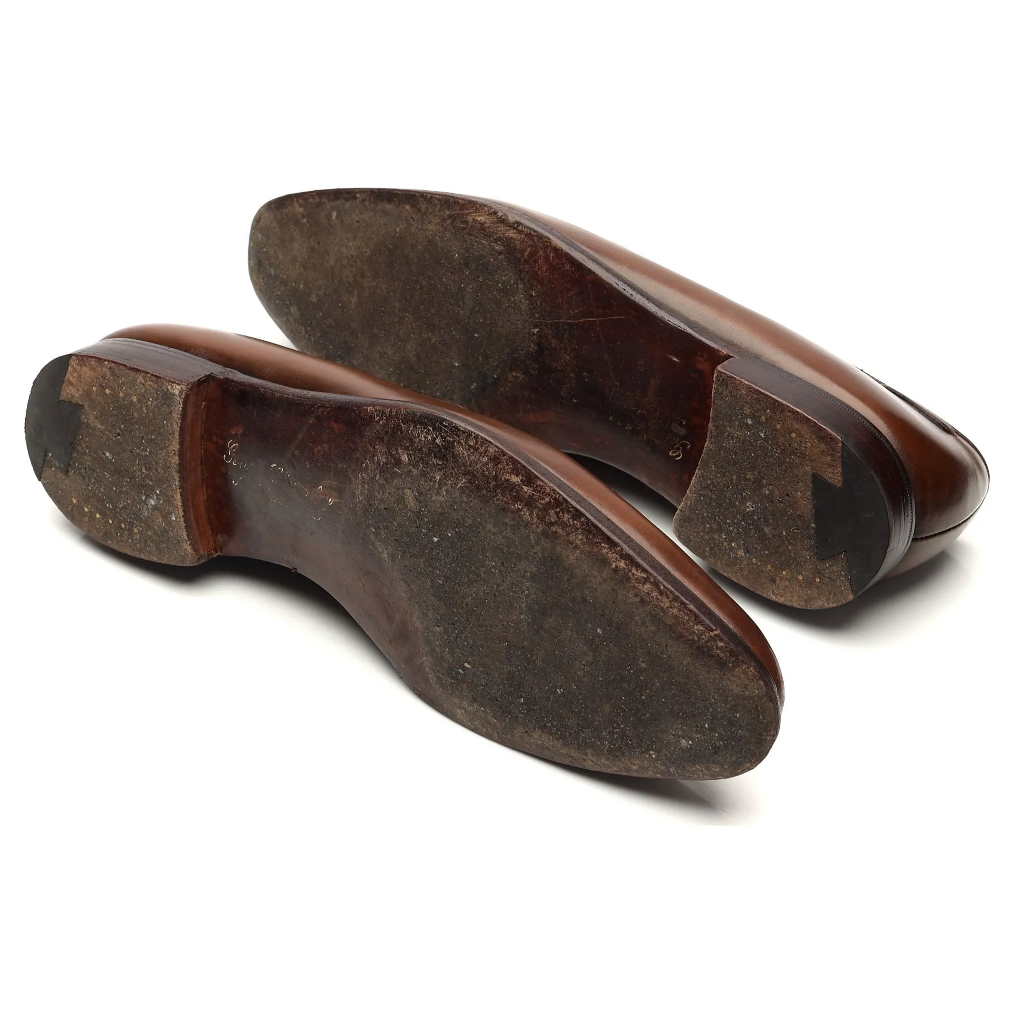 'Adrian' Brown Leather Tassel Loafers UK 7.5 E