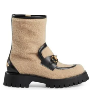Ankle Boot With Horsebit In Neutrals