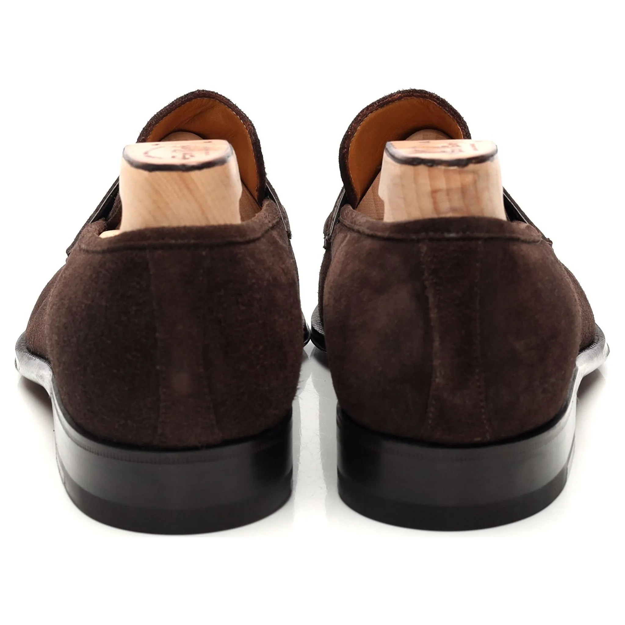 'Art 645' Dark Brown Suede Penny Loafers UK 7.5 F
