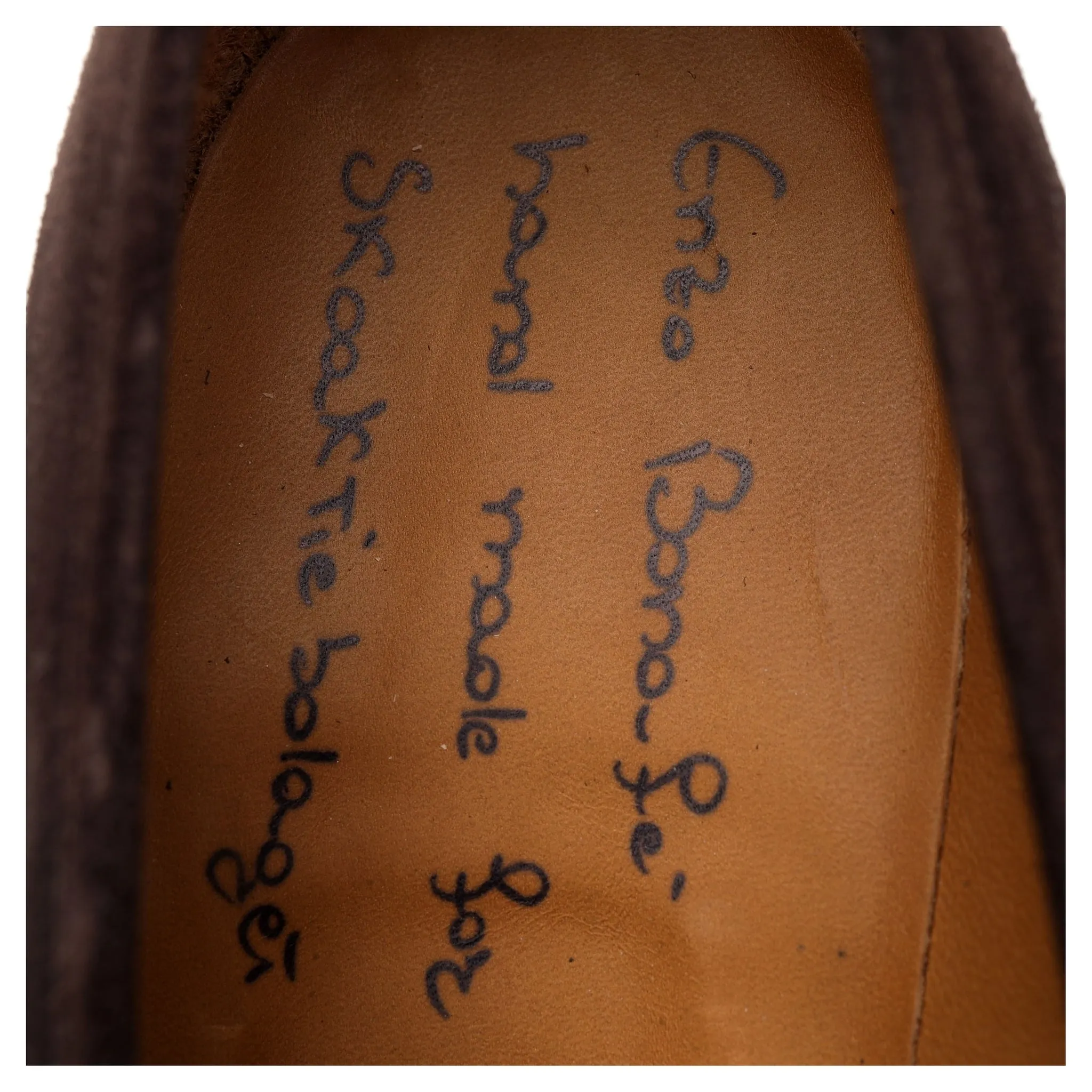 'Art 645' Dark Brown Suede Penny Loafers UK 7.5 F