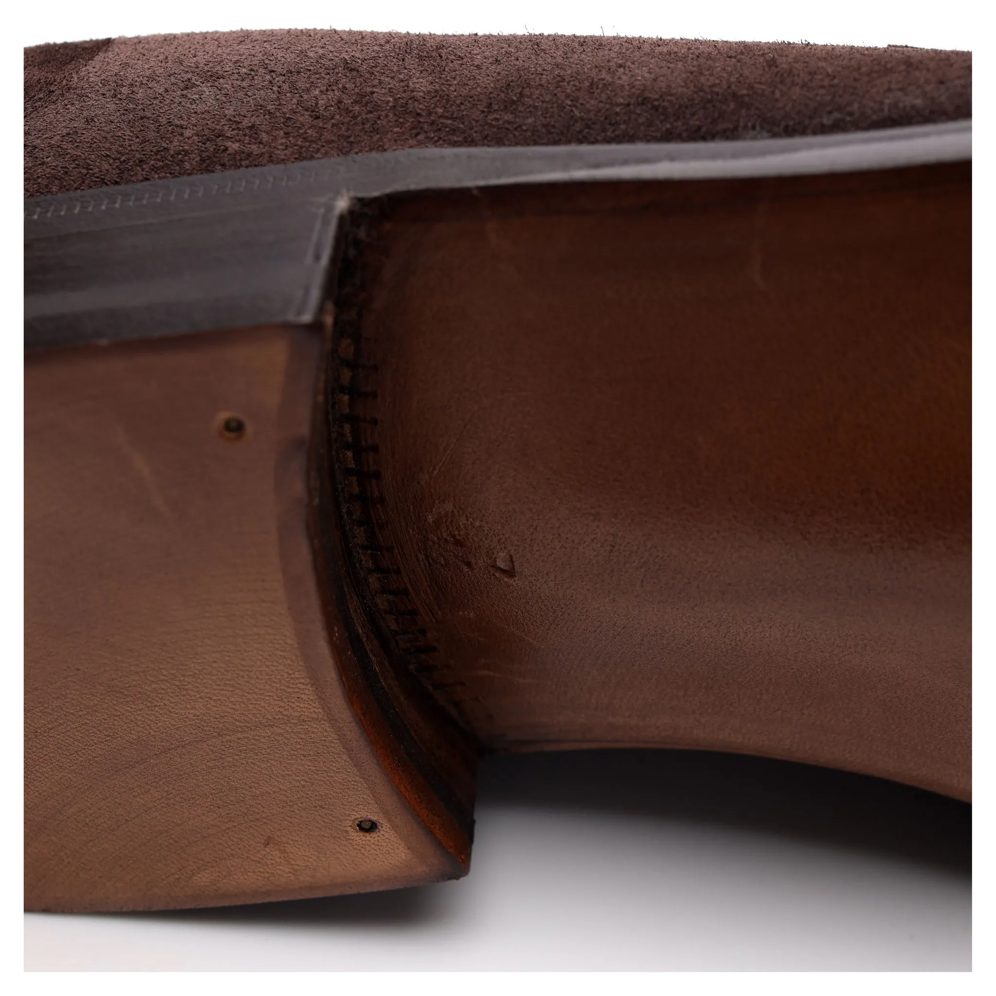 'Art 645' Dark Brown Suede Penny Loafers UK 7.5 F