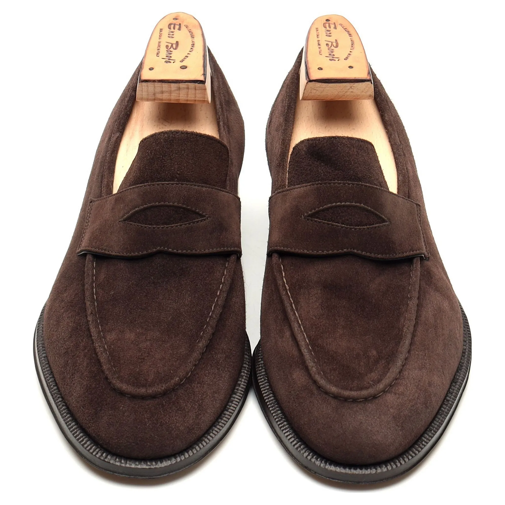 'Art 645' Dark Brown Suede Penny Loafers UK 7.5 F