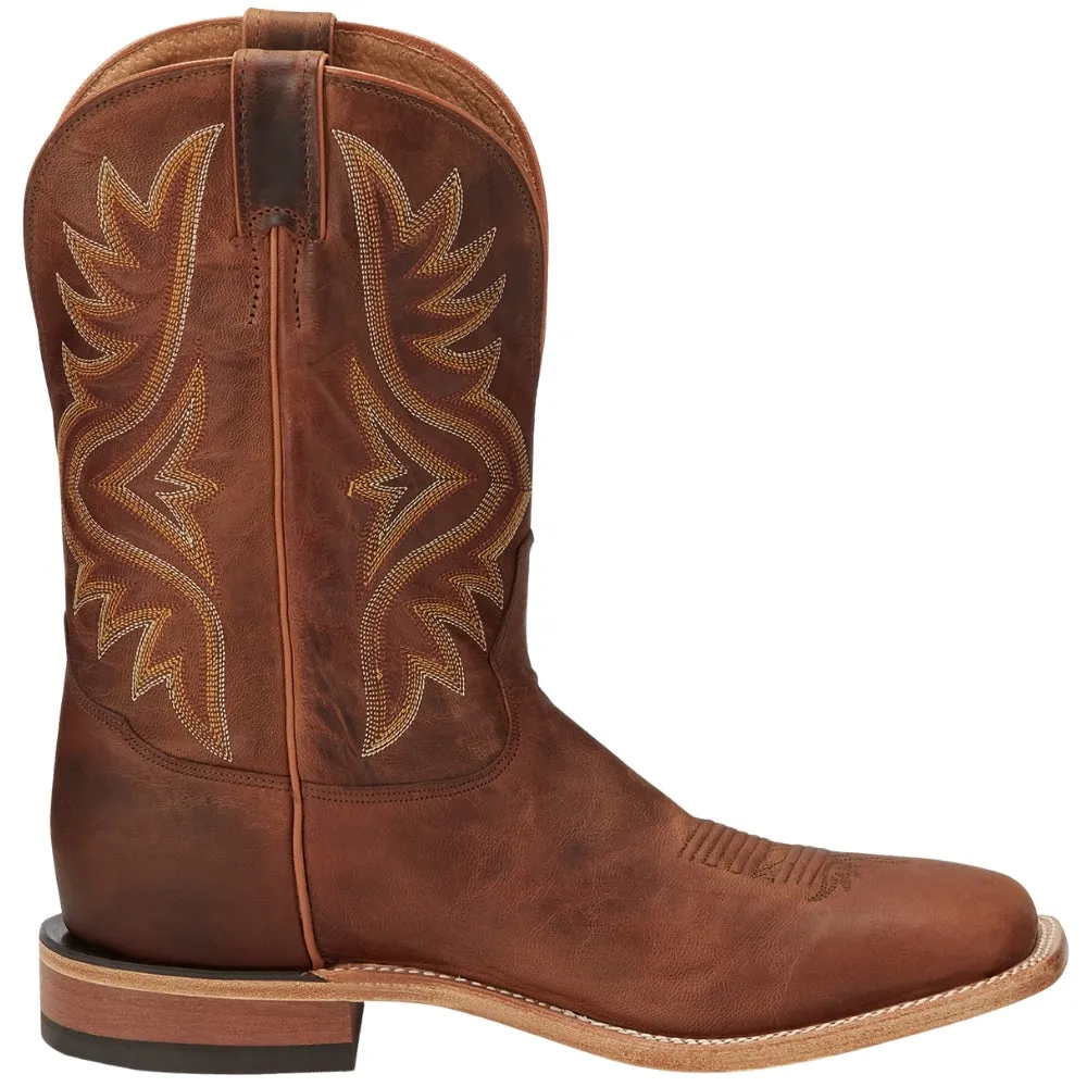 Avett 11 Inch Embroidered Square Toe Pull On Cowboy Boots