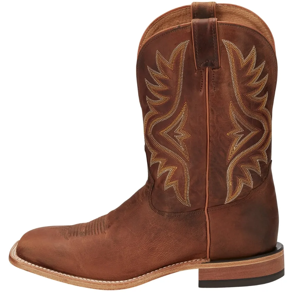 Avett 11 Inch Embroidered Square Toe Pull On Cowboy Boots