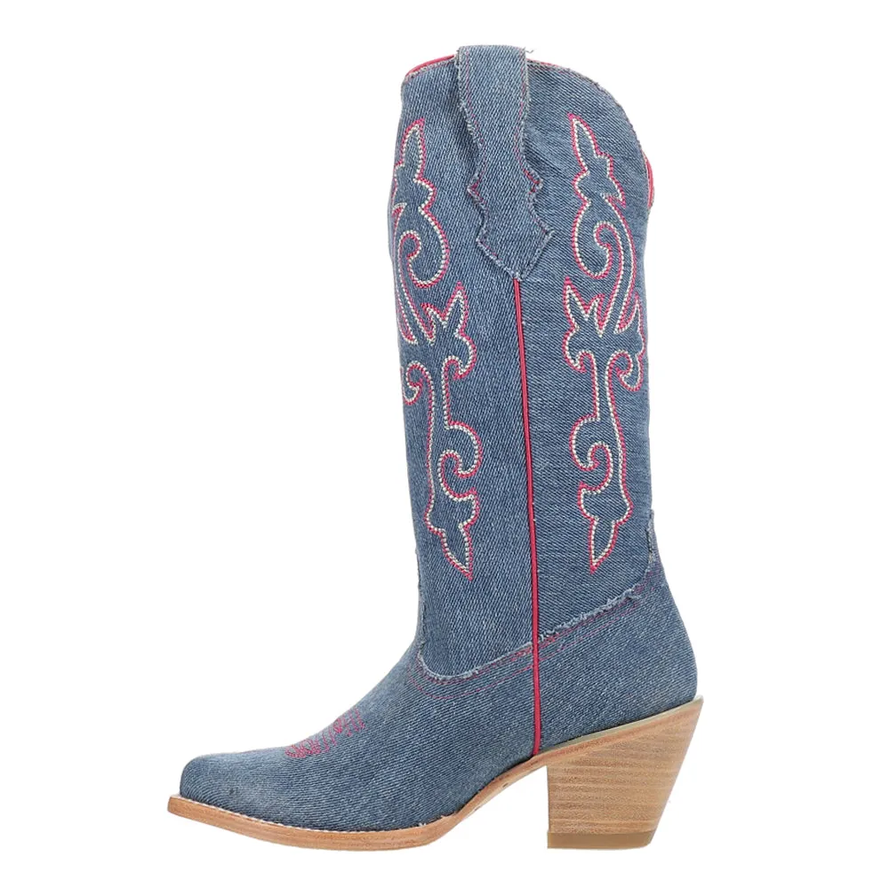 Billie Jean Embroidered Pointed Toe Cowboy Boots