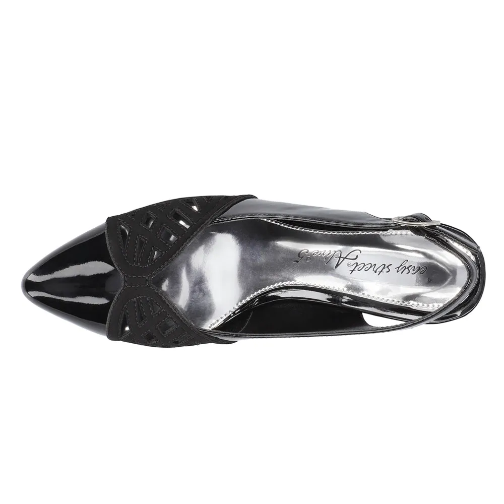 Bizzy Cut Out Pointed Toe Slingback Pumps