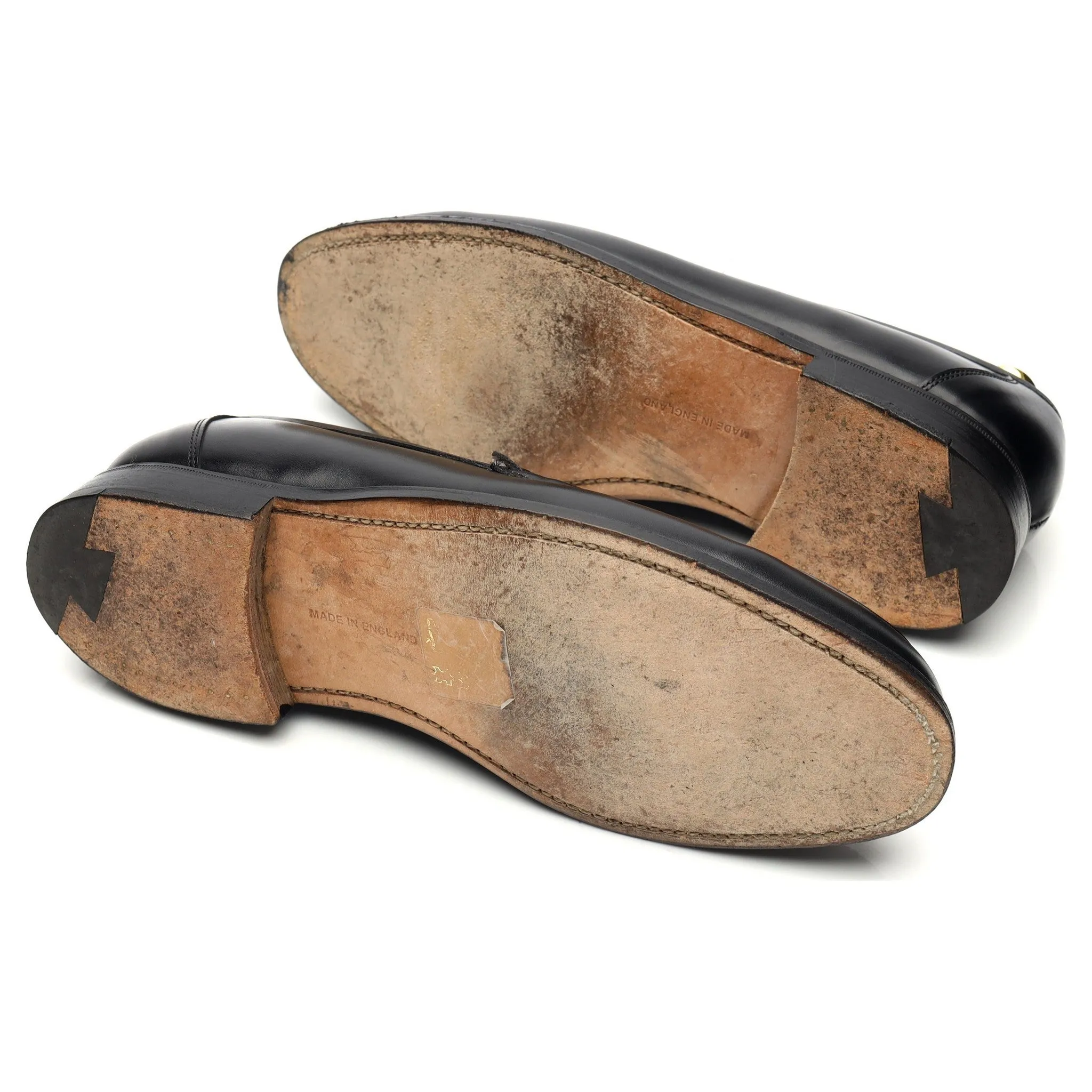 Black Leather Loafers UK 8.5