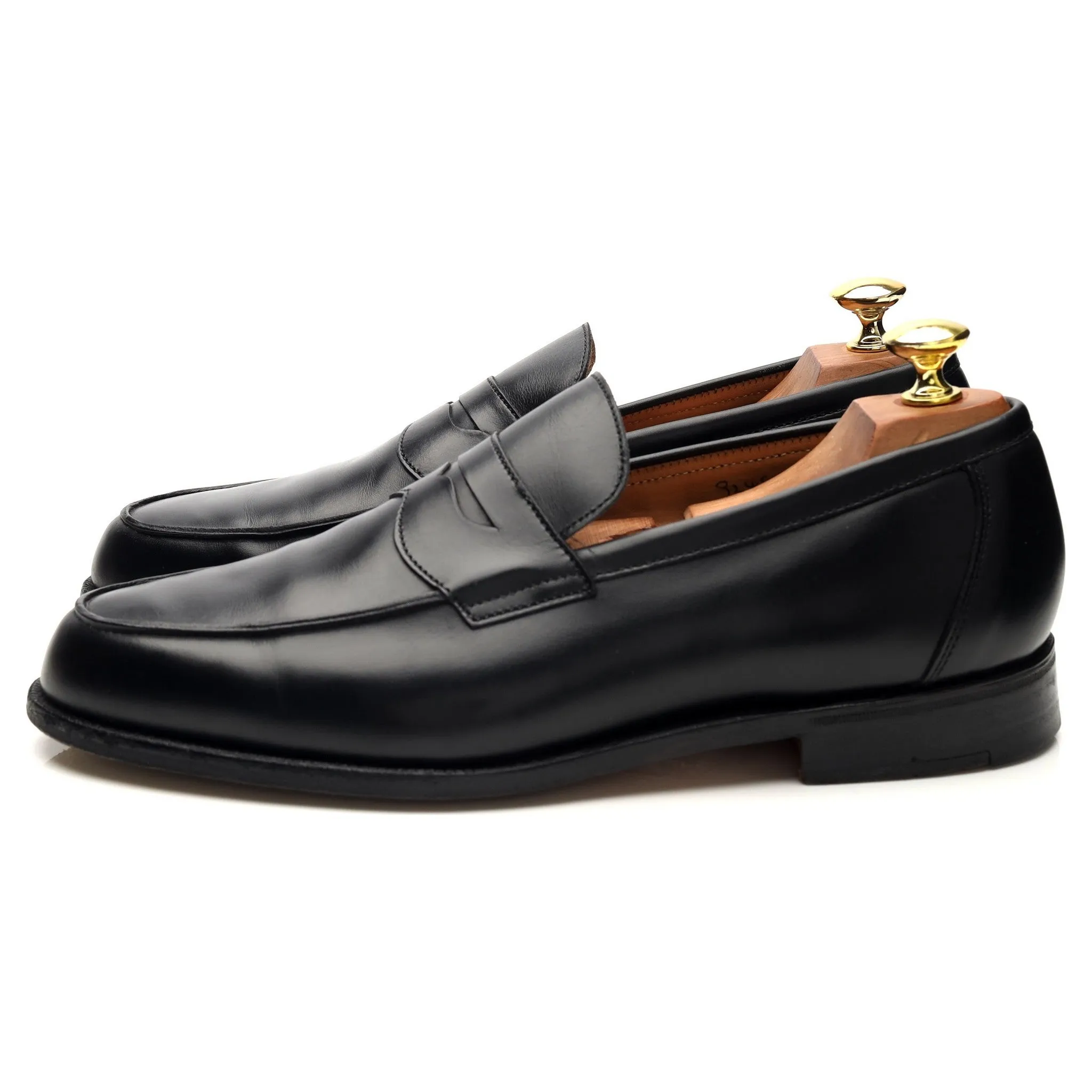 Black Leather Loafers UK 8.5