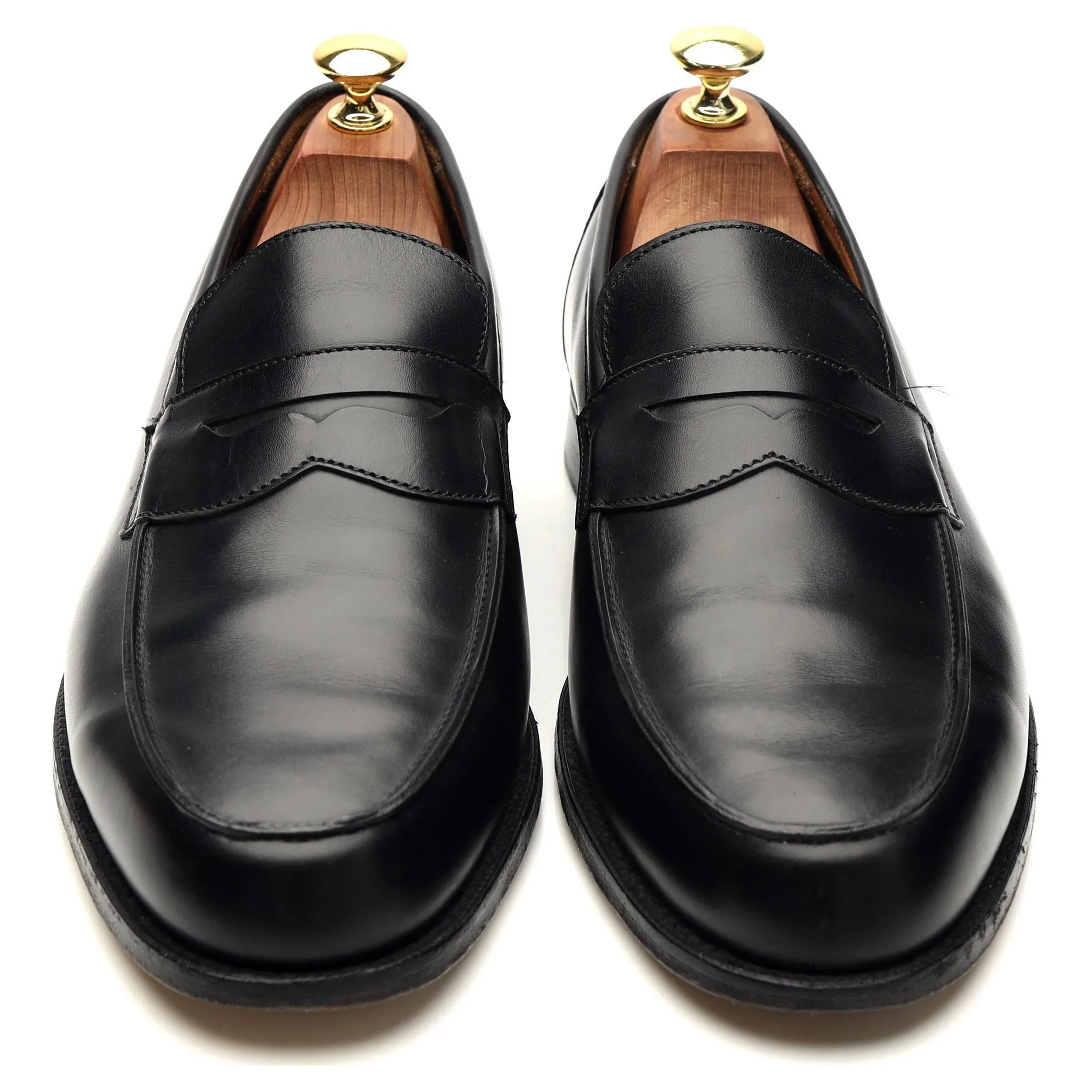 Black Leather Loafers UK 8.5