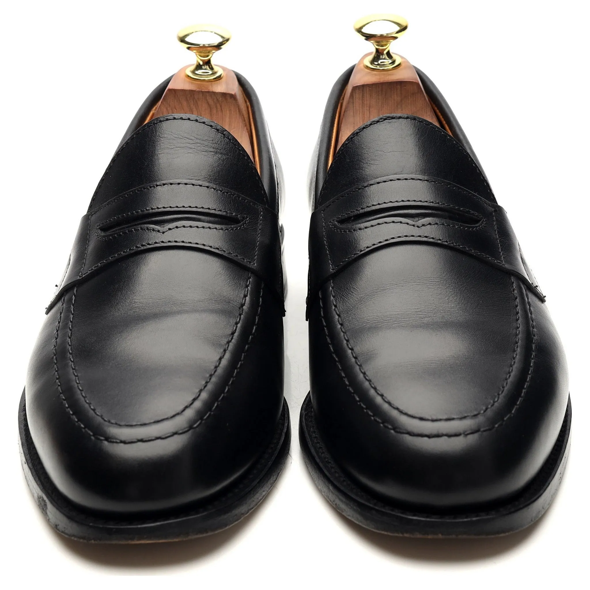 Black Leather Loafers UK7 F