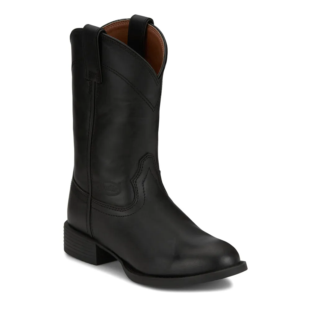 Blain 10 Inch Water Buffalo Round Toe Pull On Cowboy Boots