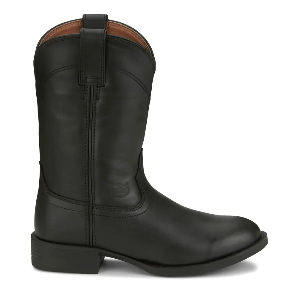 Blain 10 Inch Water Buffalo Round Toe Pull On Cowboy Boots