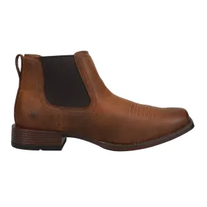 Booker Ultra Embroidered Square Toe Chelsea Boots