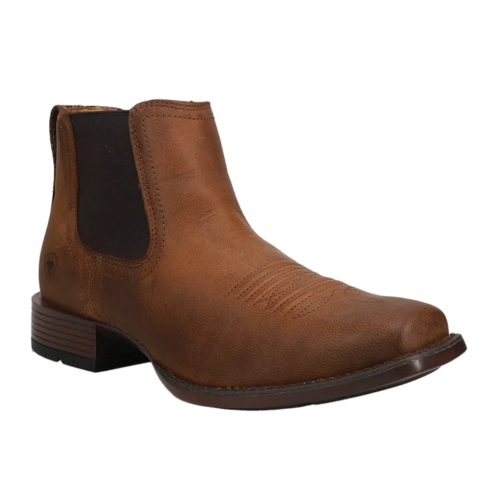 Booker Ultra Embroidered Square Toe Chelsea Boots