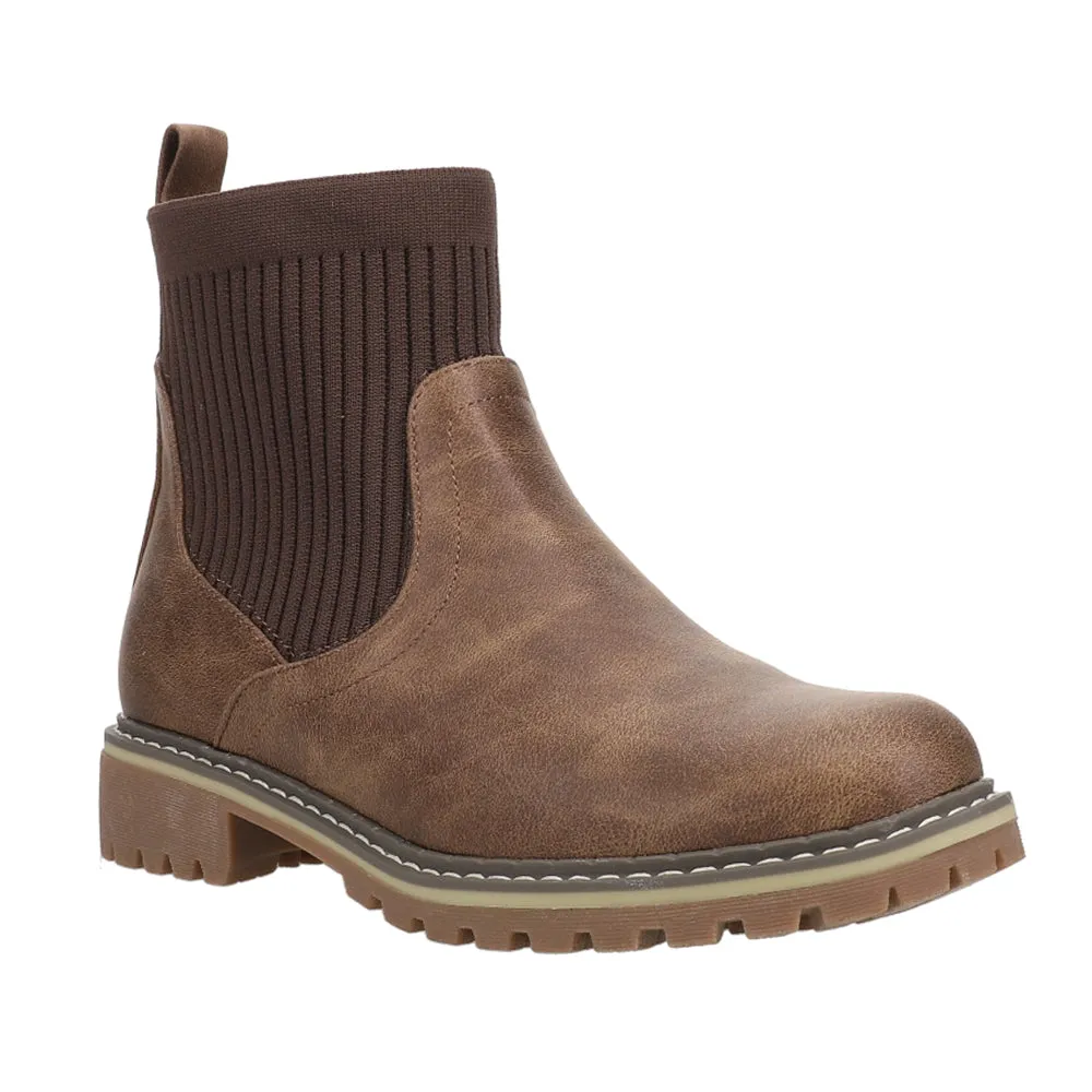 Cabin Fever Round Toe Chelsea Pull On Boots