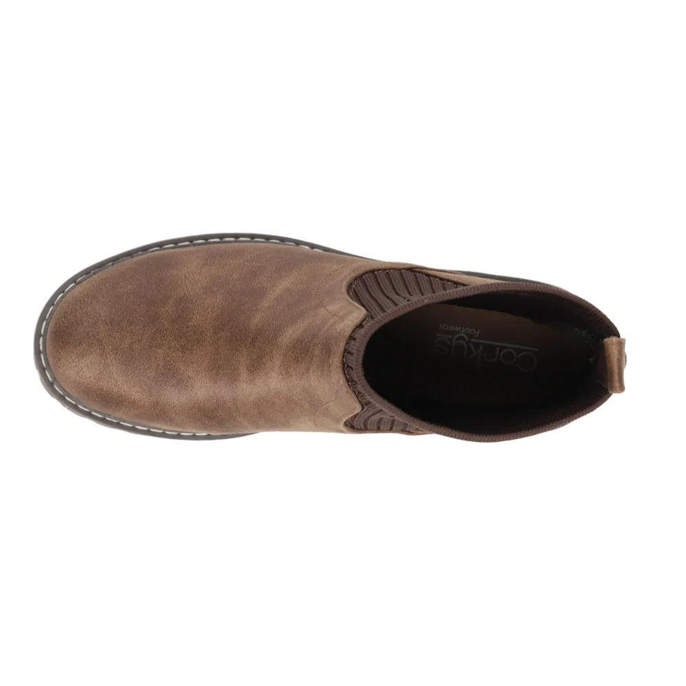 Cabin Fever Round Toe Chelsea Pull On Boots