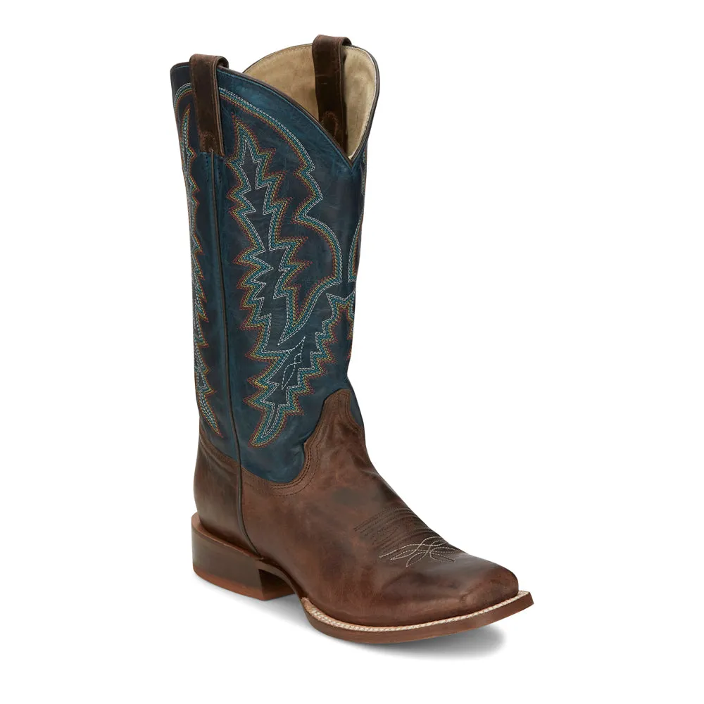 Camarillo Embroidered Wide Square Toe Pull On Cowboy Boots