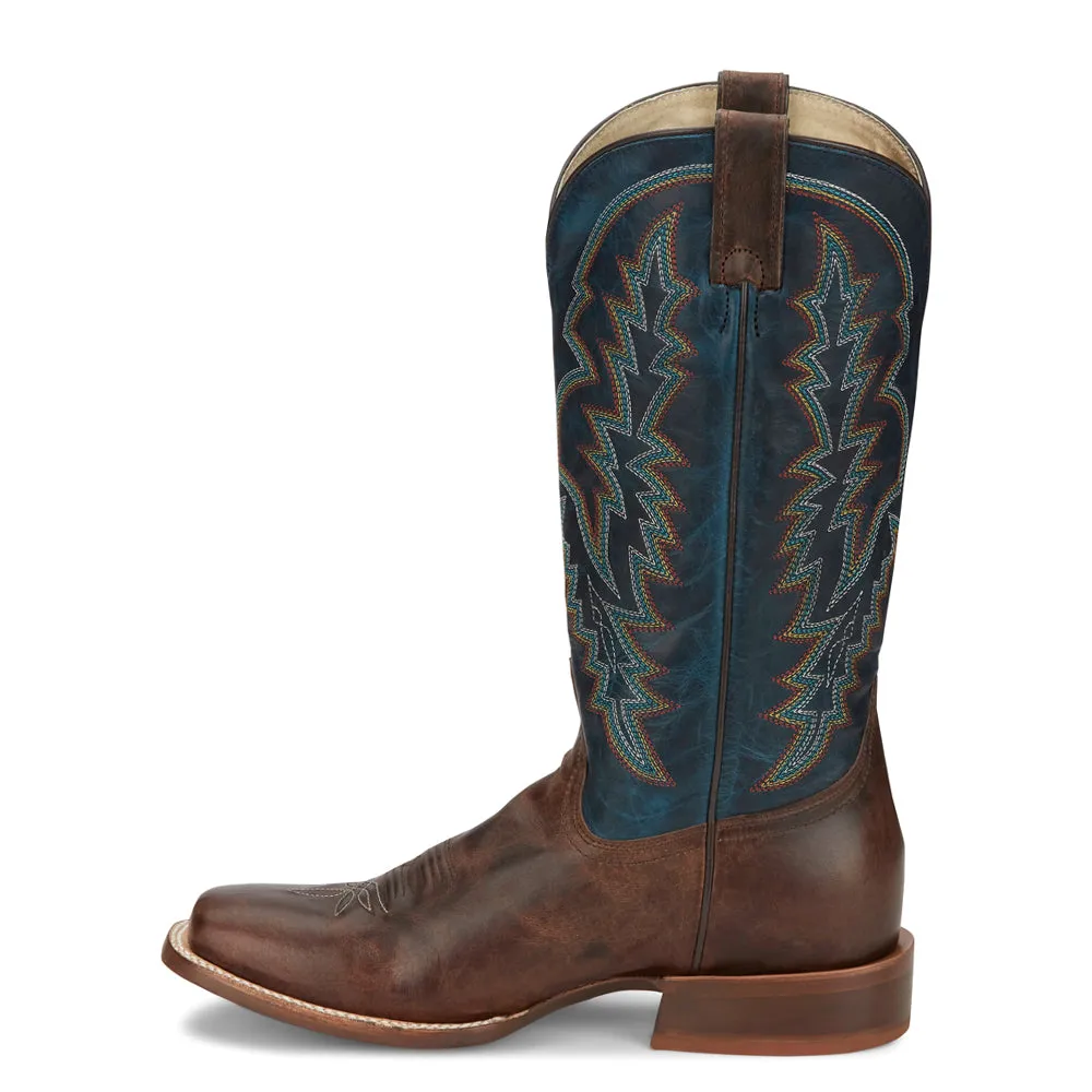 Camarillo Embroidered Wide Square Toe Pull On Cowboy Boots