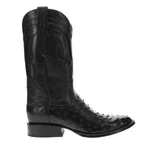 Canonero Full Quill Ostrich Round Toe Pull On Cowboy Boots