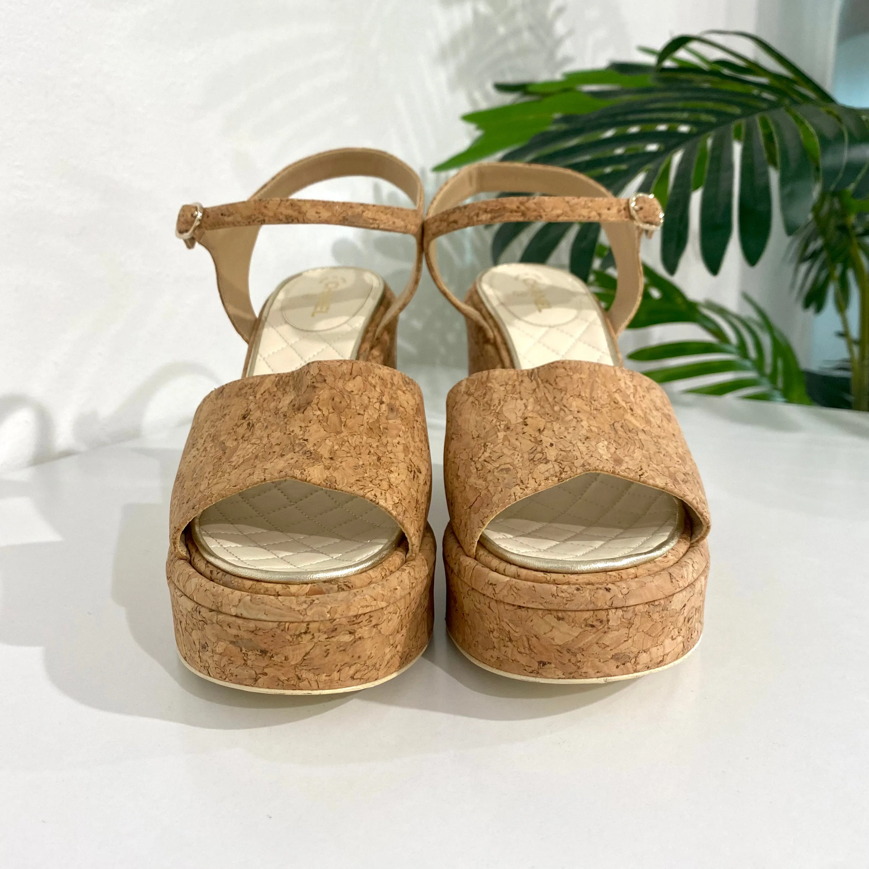 Chanel Cork Platform Sandals