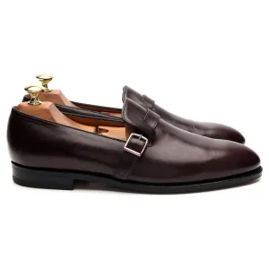 'Delano II' Burgundy Leather Monk Strap Loafers UK 8 E