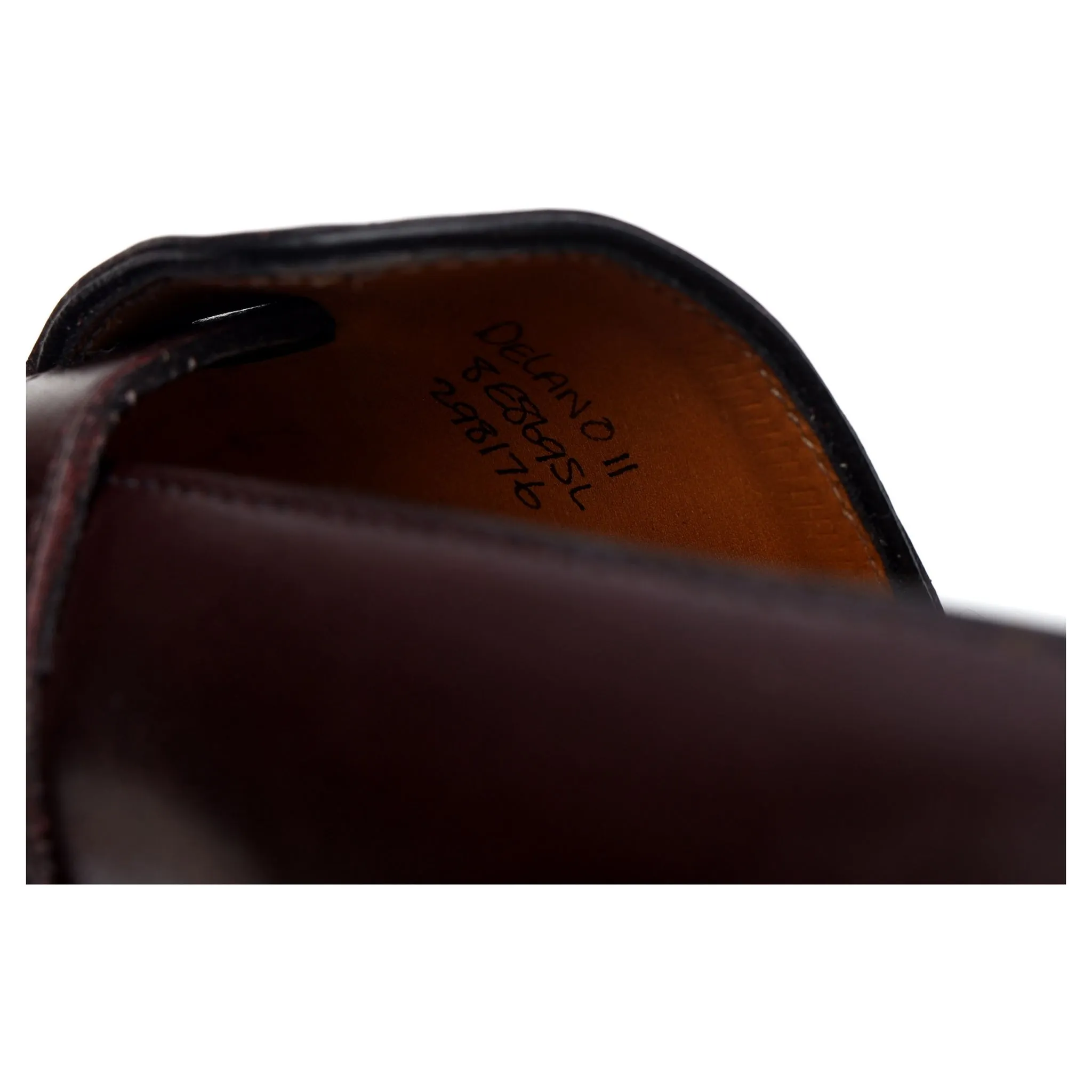 'Delano II' Burgundy Leather Monk Strap Loafers UK 8 E