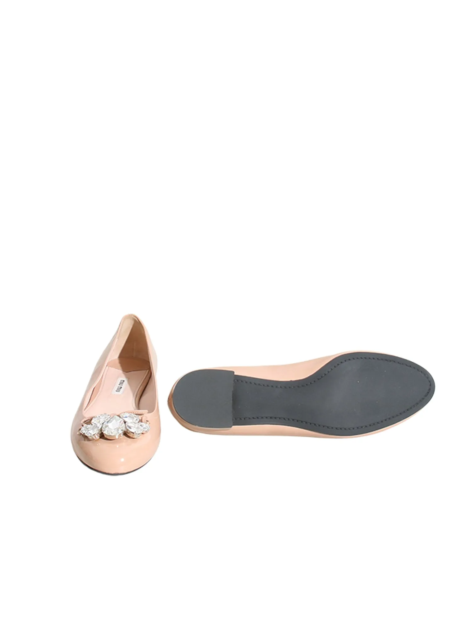 Embellished Patent Leather Flats