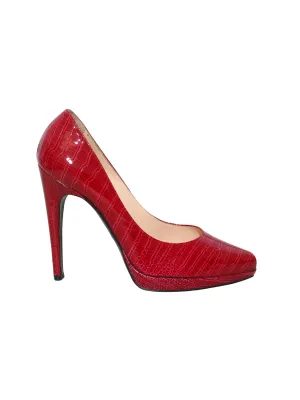 Embossed Leather Pumps