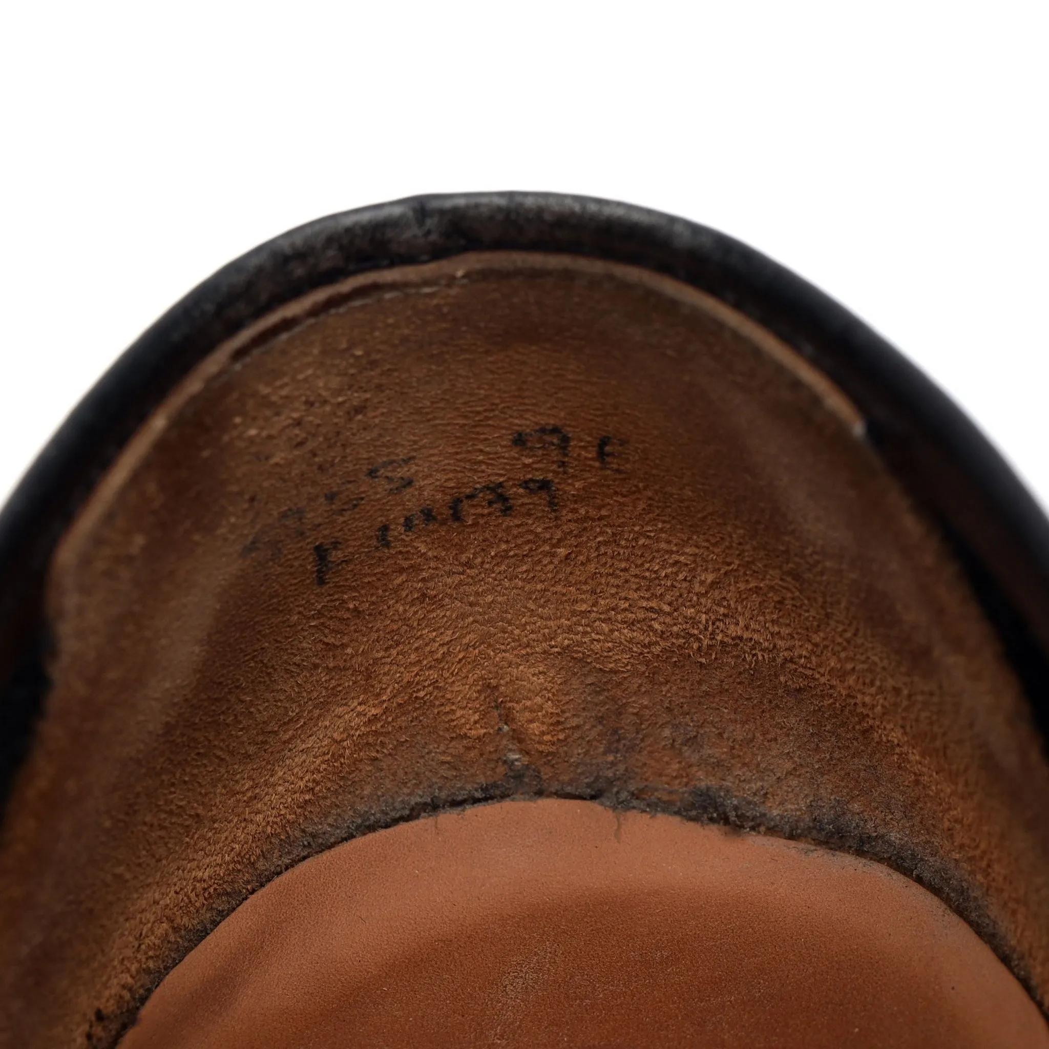 'George' Black Leather Penny Loafers UK 9 E