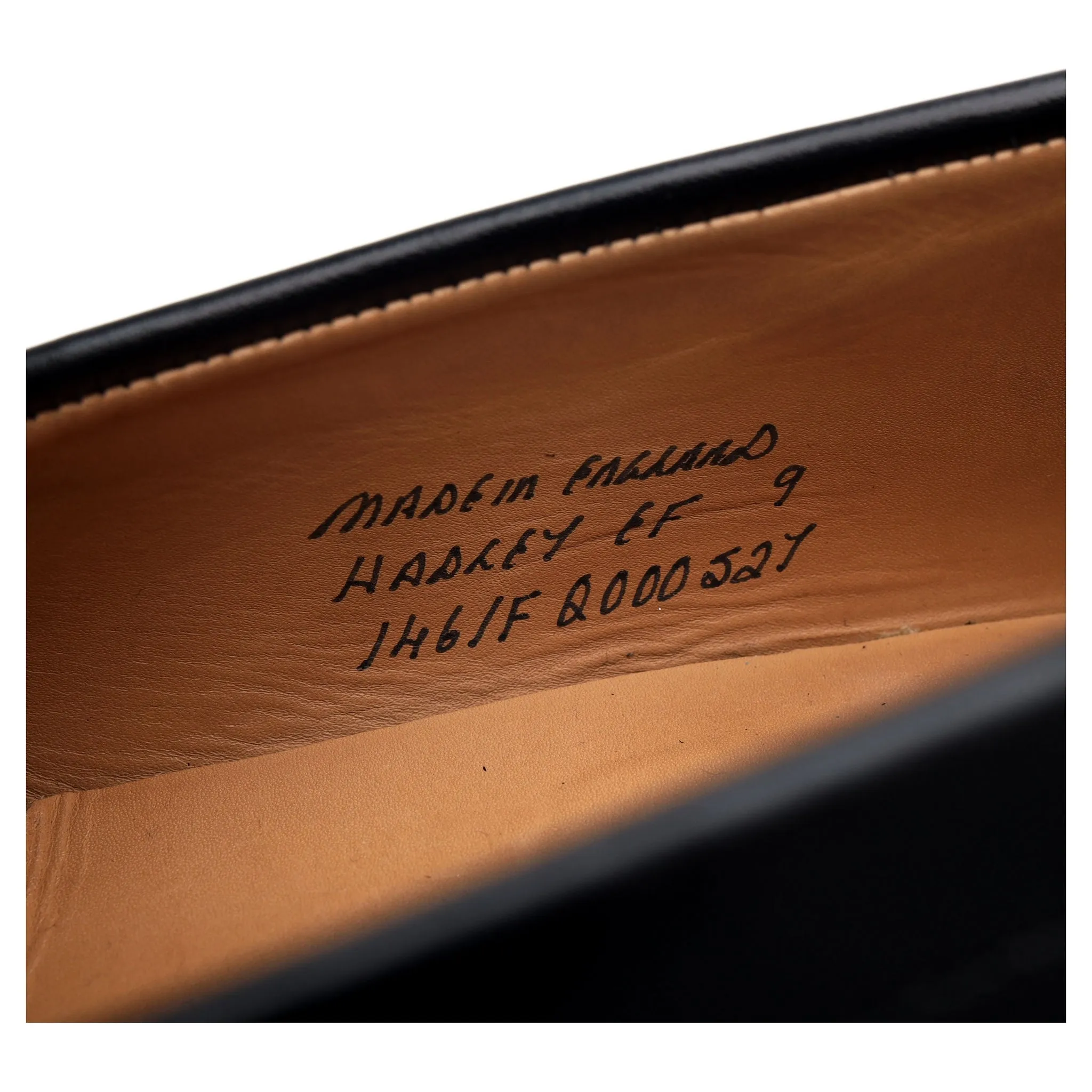 'Hadley' Black Leather Loafers UK 9 F