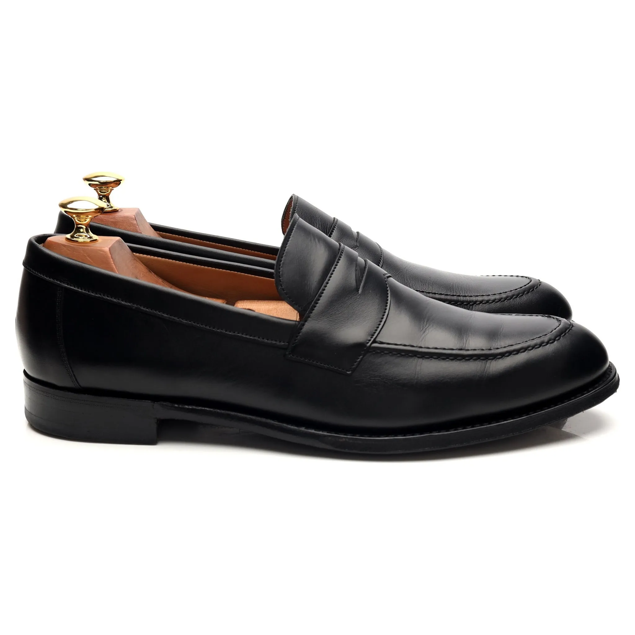 'Hadley' Black Leather Loafers UK 9 F