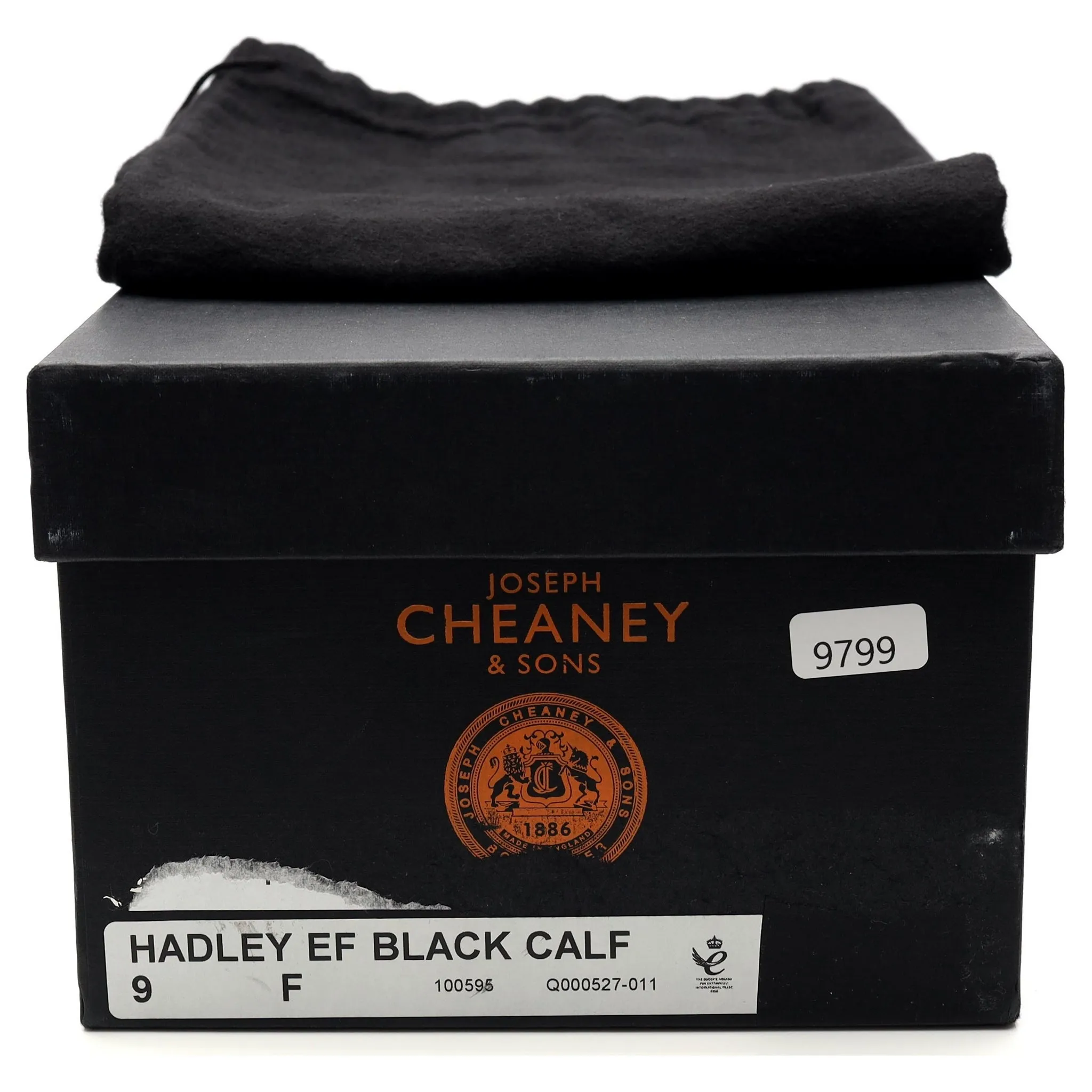'Hadley' Black Leather Loafers UK 9 F