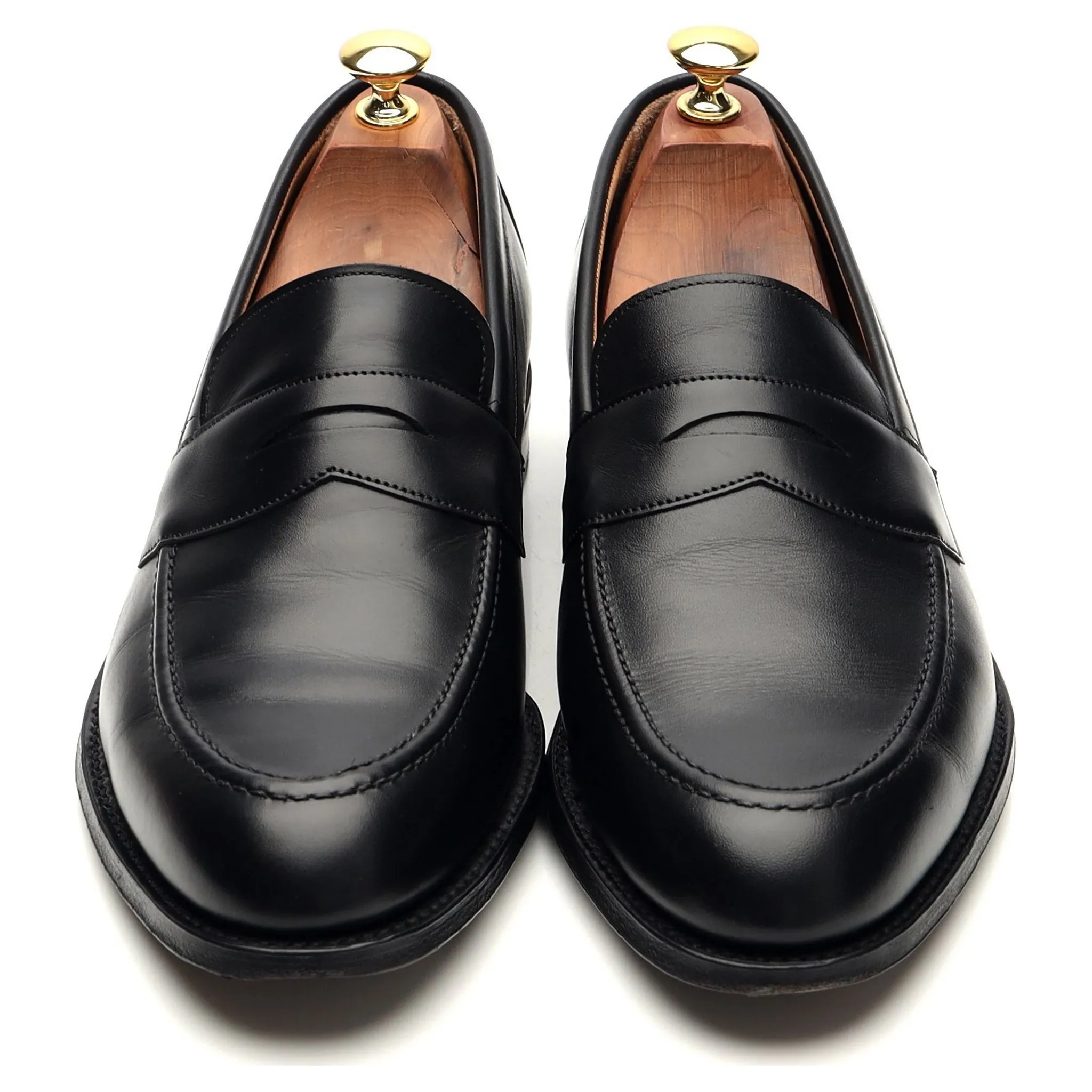 'Hadley' Black Leather Loafers UK 9 F