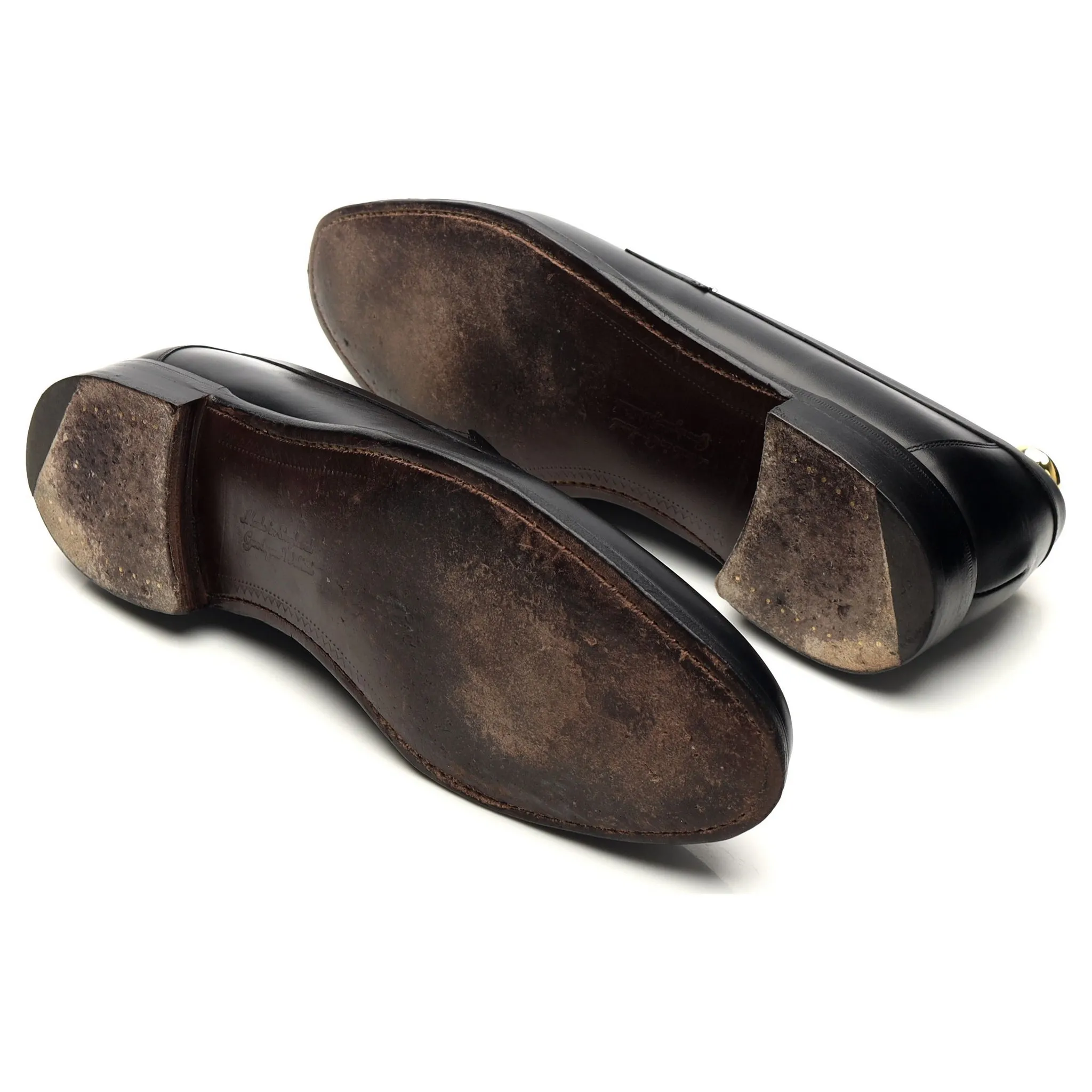 'Hadley' Black Leather Loafers UK 9 F