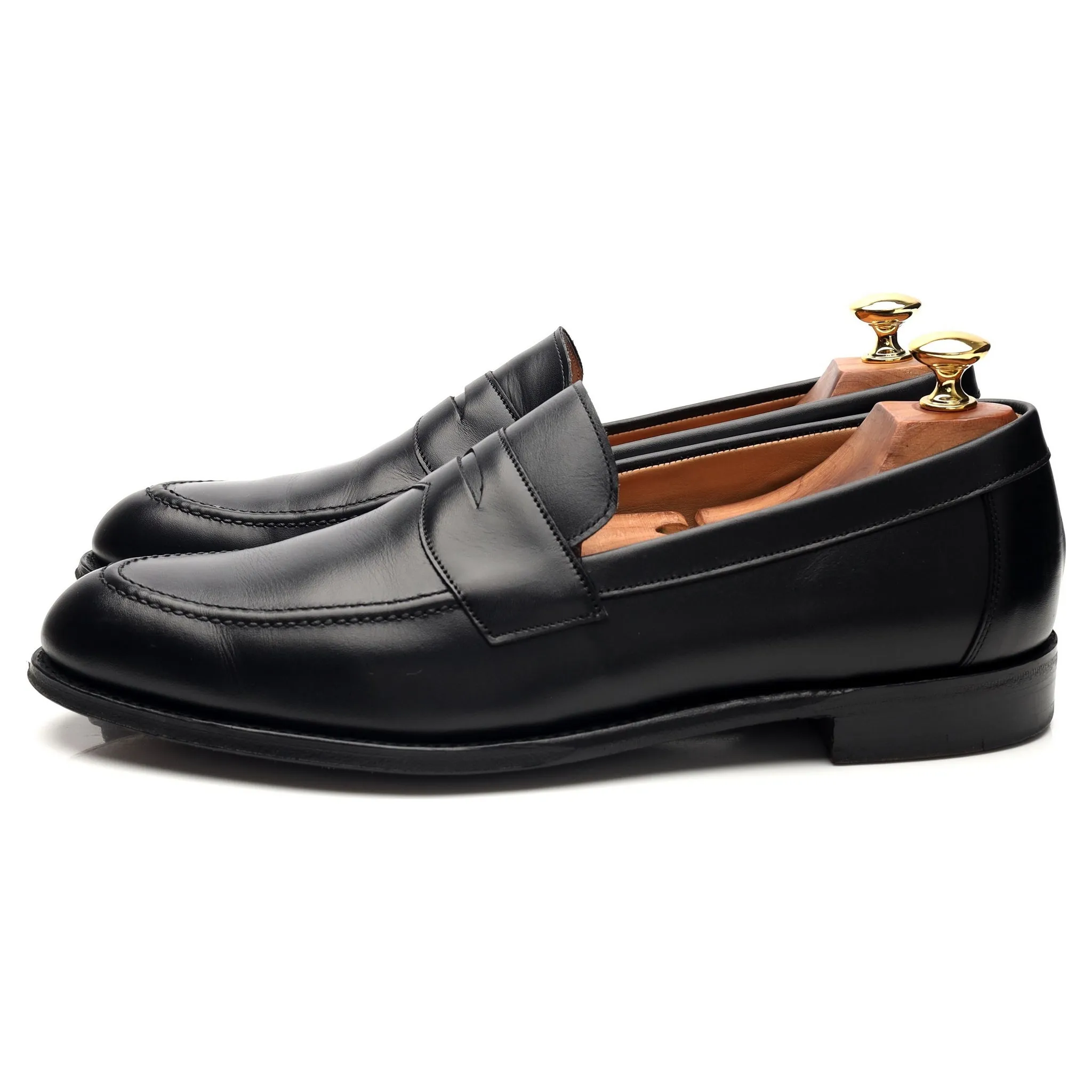 'Hadley' Black Leather Loafers UK 9 F