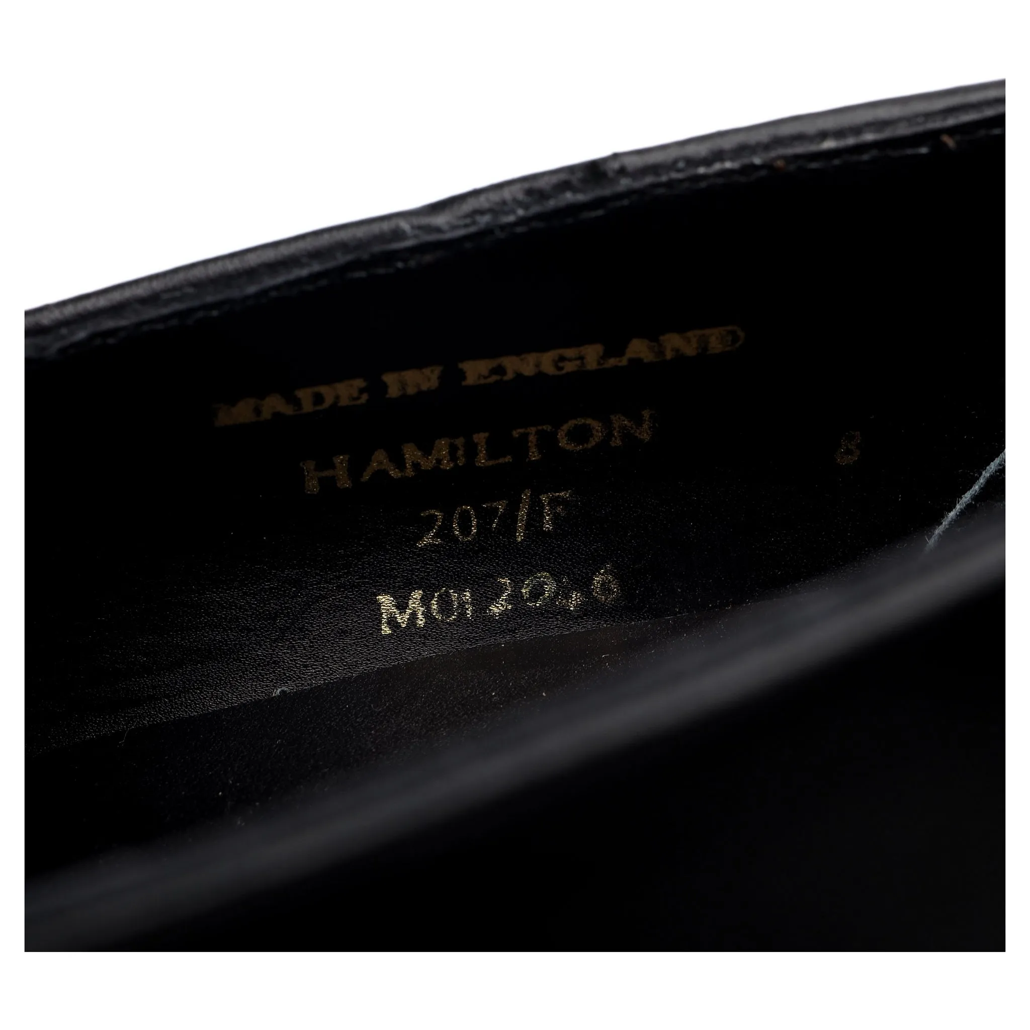 'Hamilton' Black Leather Loafers UK 8 F