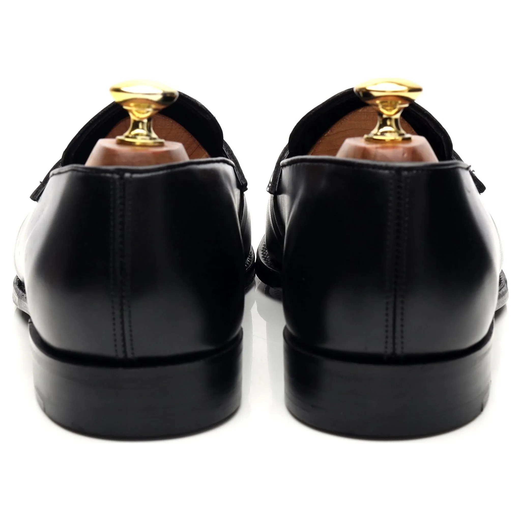 'Hamilton' Black Leather Loafers UK 8 F