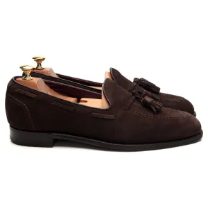 'Harry' Dark Brown Suede Tassel Loafers UK 8.5 F