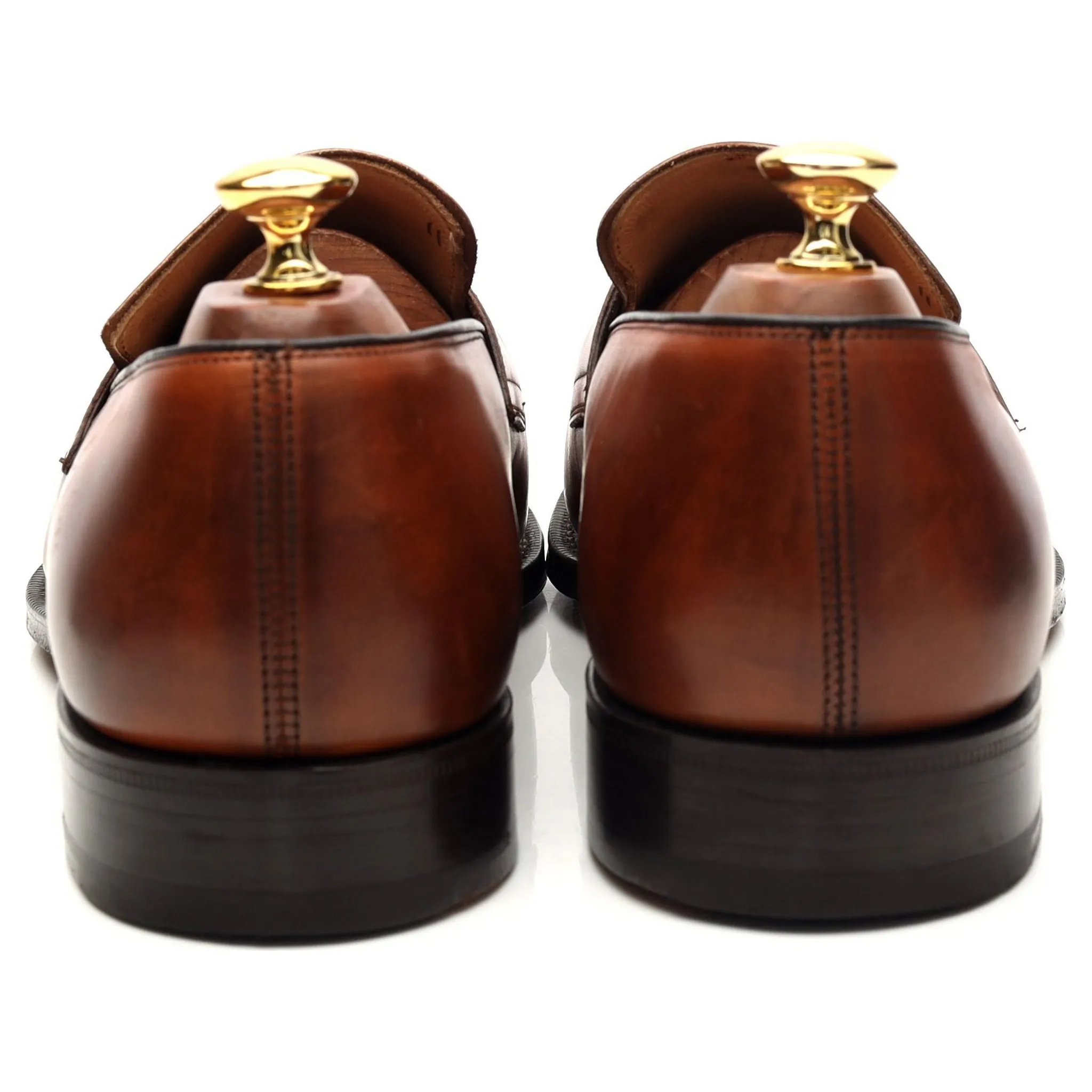 'Hertford' Tan Brown Leather Loafers UK 9 G
