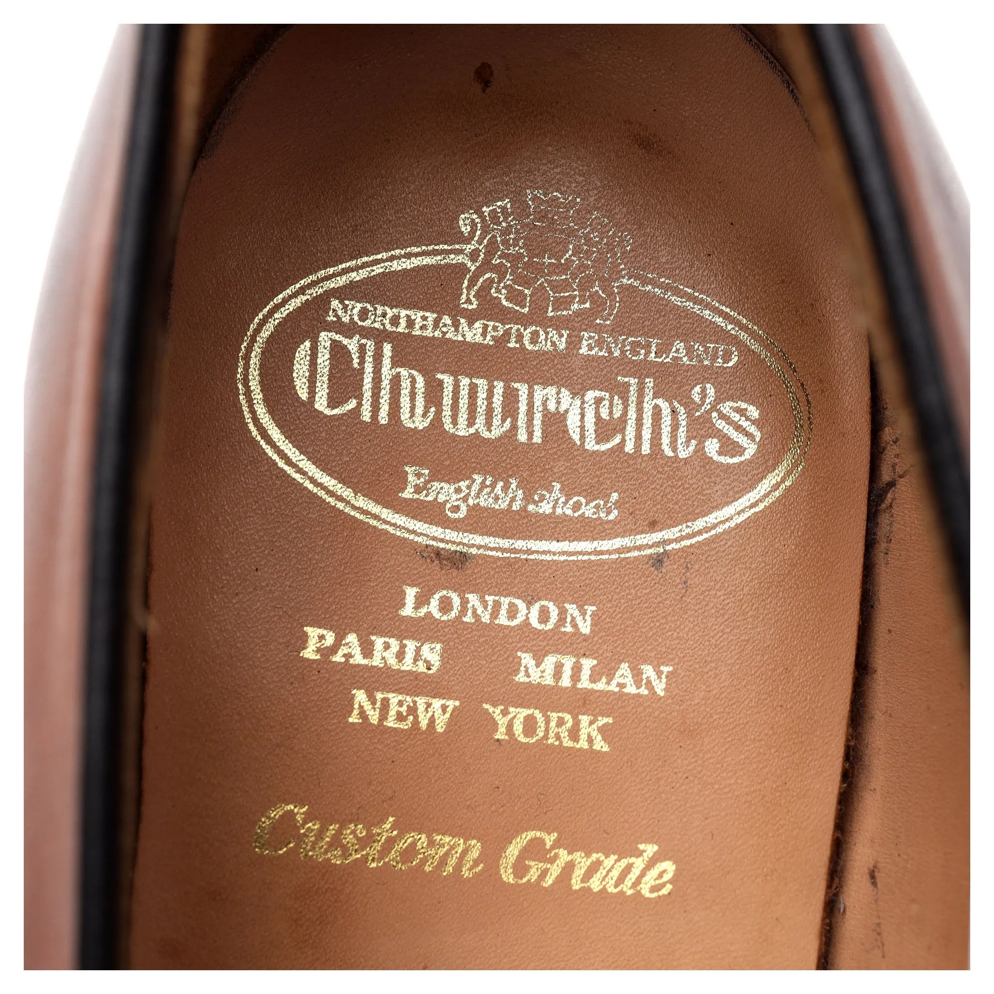 'Hertford' Tan Brown Leather Loafers UK 9 G