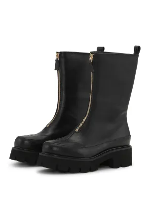 Ilse Jacobsen Black Miley Leather Tall Boot - 001 - MILEY7003