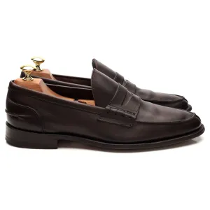 'Jake' Dark Brown Leather Loafers UK 8.5
