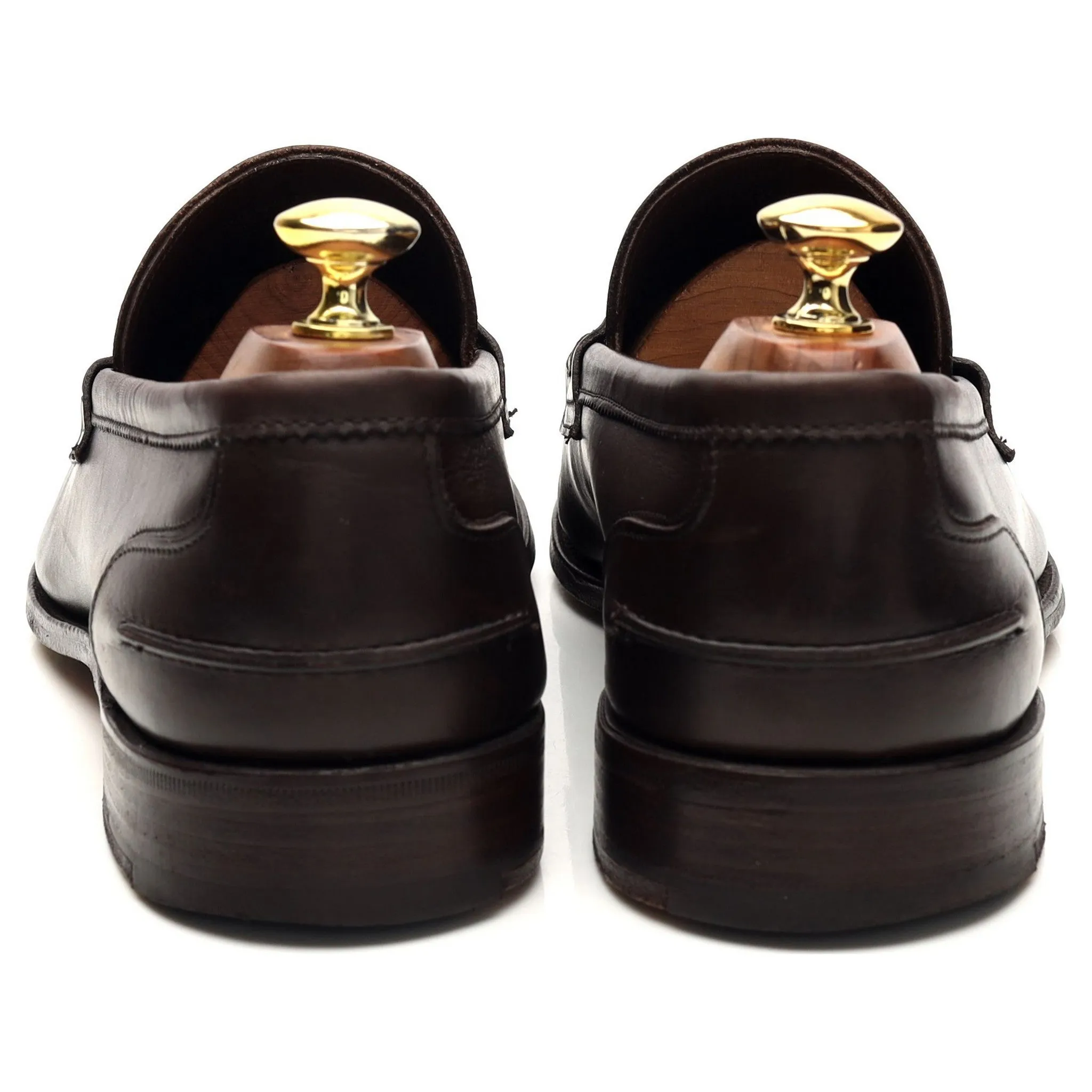 'Jake' Dark Brown Leather Loafers UK 8.5