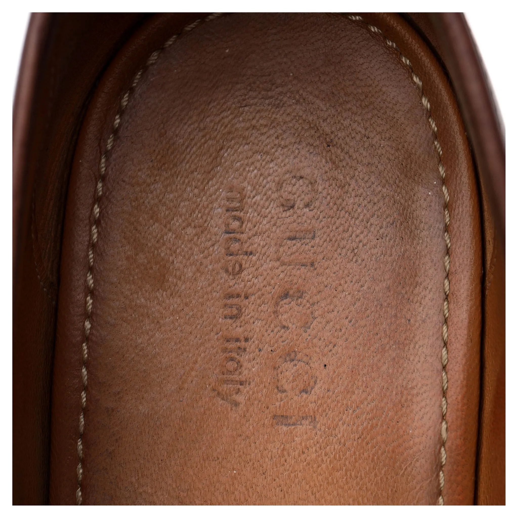 'Jordaan' Brown Leather Horsebit Loafers UK 9.5