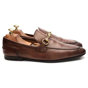 'Jordaan' Brown Leather Horsebit Loafers UK 9.5
