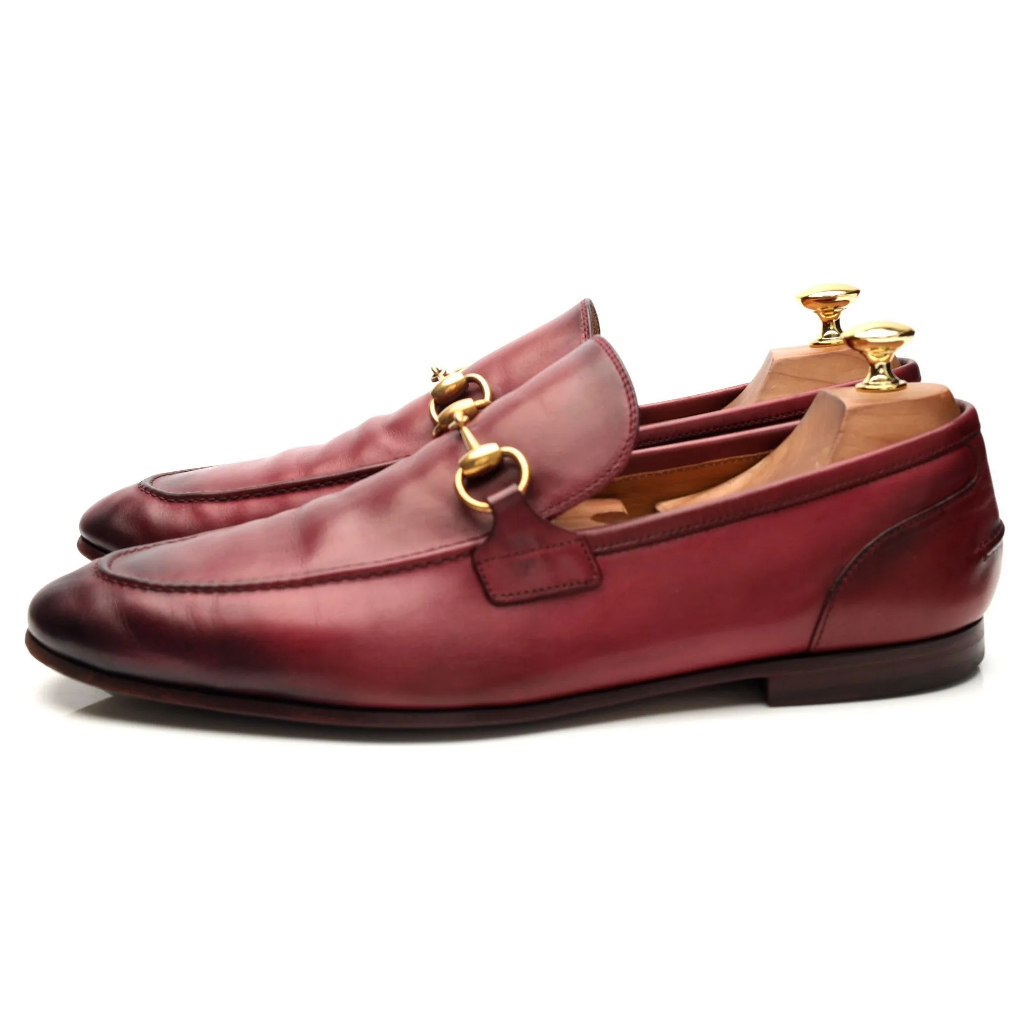 'Jordaan' Burgundy Leather Horsebit Loafer UK 10