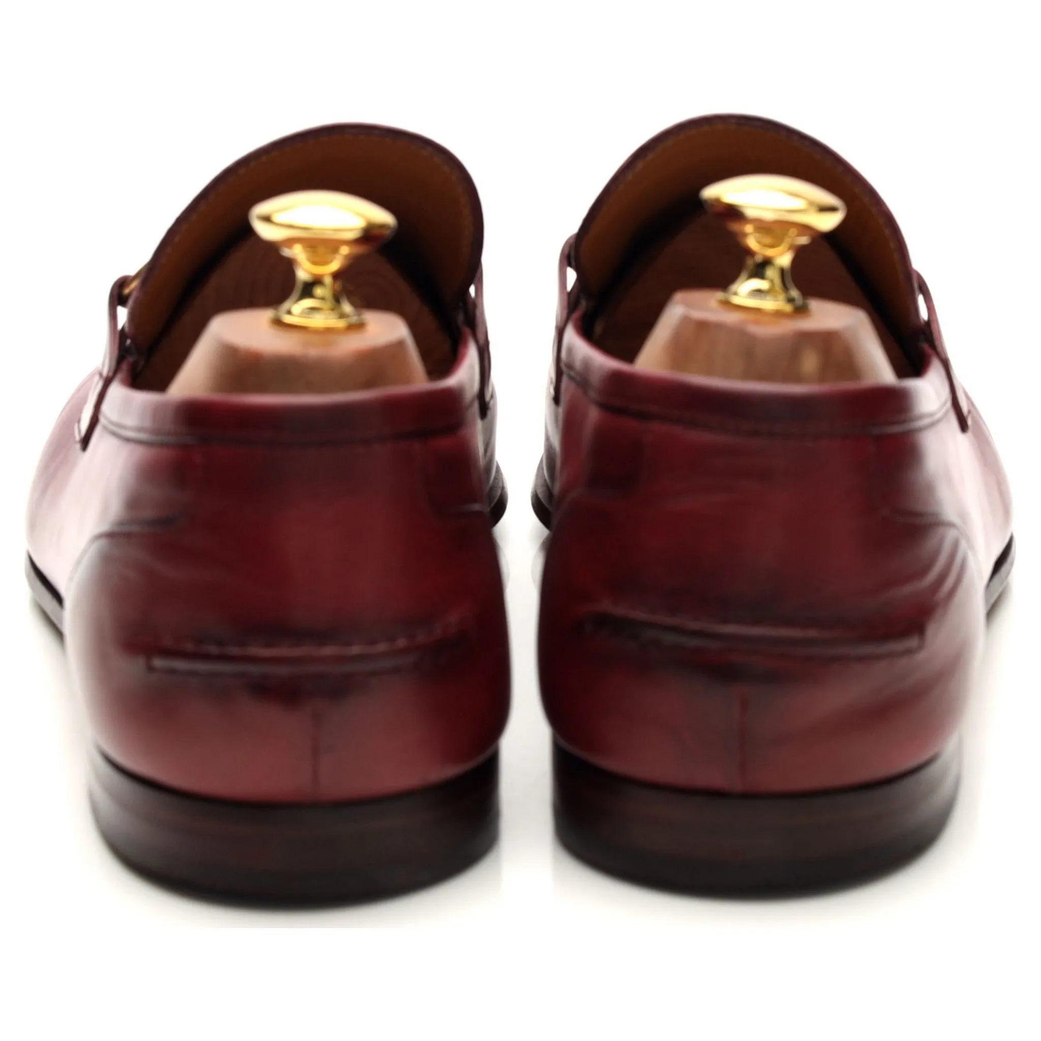 'Jordaan' Burgundy Leather Horsebit Loafer UK 10